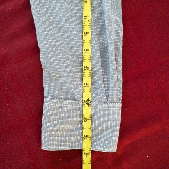 American Rag Button Up Shirt Mens Large Gray Micro Grid Long Sleeve Cotton - Picture 10 of 11